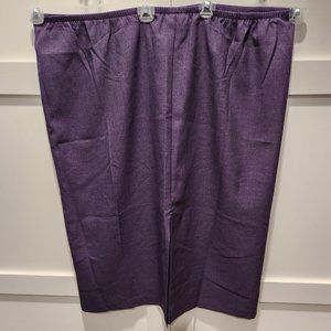 Alfred Dunner womans long purple embroidered skirt in size 24W.